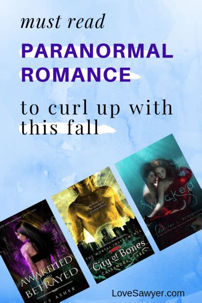 Paranormal Romance Novels Book List Love Sawyer