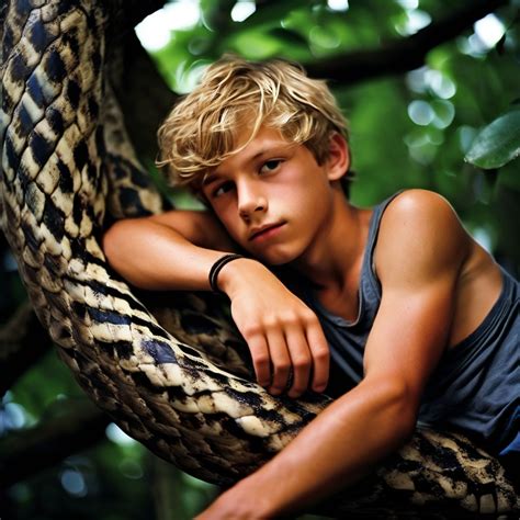 Cute Shirtless Blonde Teen Boy Around Years Old Wearing By Pancracio Playground