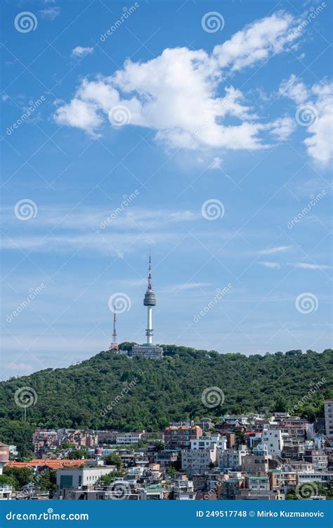 Itaewon District And Namsan Tower In Yongsan Seoul South Korea Stock