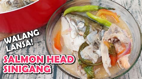 Sinigang Na Ulo Ng Salmon Sa Miso Salmon Head In Sour Broth Hungry