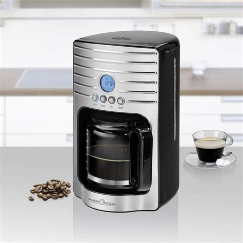 Profi Cook PC-KA 1120 Coffee maker Stainless steel, Black Cup volume=15 ...