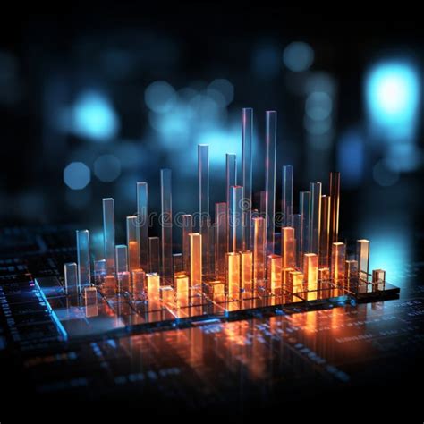 Bar Graph And Candlestick Chart Depict Stock Market Price Through