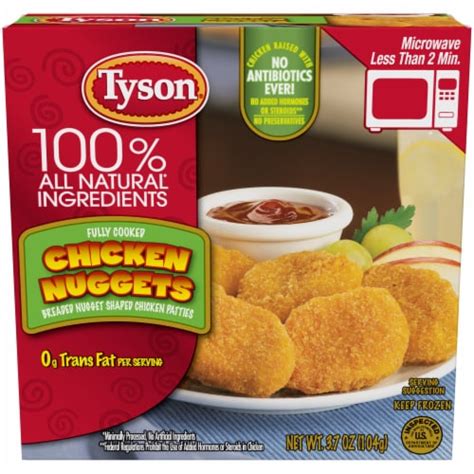 Tyson Fully Cooked Chicken Nuggets 37 Oz King Soopers