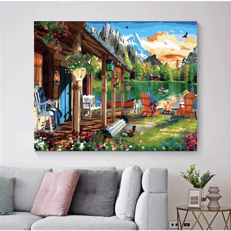 Tranh tô màu theo số Tranh sơn dầu số hóa December th Tranh phong cảnh đẹp nhất Hot Trend