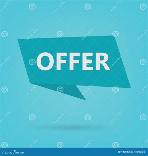 offer word  sticker stock vector illustration  reminder