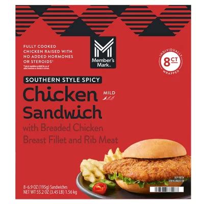 Member's Mark Southern Style Spicy Chicken Sandwich, Frozen, 8 ct ...