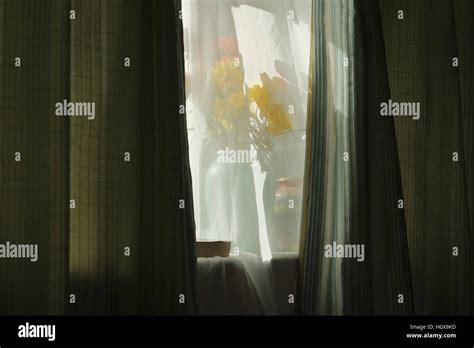 Closed Curtains Window Hi Res Stock Photography And Images Alamy