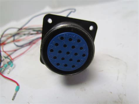 Amphenol 22 14s 19 Pin Panel Mount Female Connector Ebay