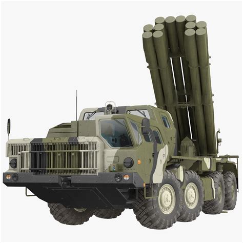 Smerch Rocket Launcher System Camouflage 3D Model $139 - .3ds .blend ...