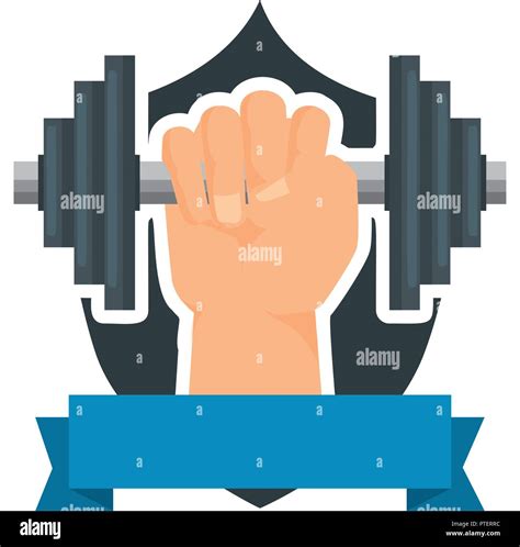 Hand Lifting Weight Dumbbell Stock Vector Image And Art Alamy