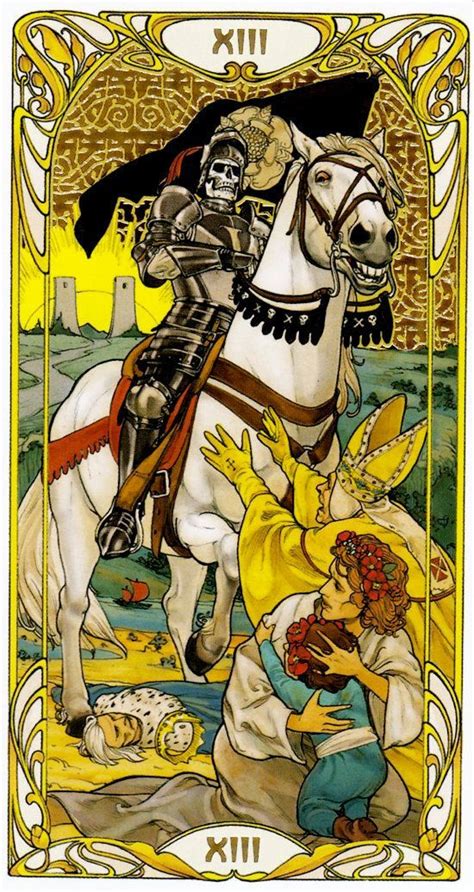Golden Art Nouveau Tarot | Tarot cards art, Tarot decks art, Tarot art
