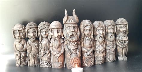 First time Handmade Germanic Gods Wooden Statues offered on Etsy ...