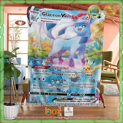 HOT Fleece Blanket Glaceon VMAX Evolving Skies Custom Pokemon Express Your Unique Style With