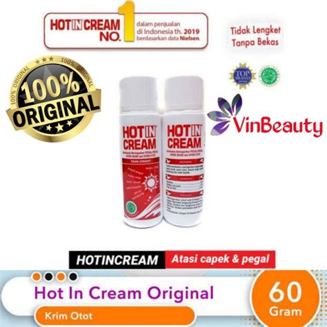 Jual Original Hotin Cream Botol Gram Hot In Krim Botol Putih Merah G Shopee Indonesia