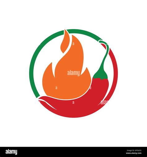 Hot Chili Vector Logo Design Concept Fire Chili Logo Symbol Spice Food Symbol Icon Stock