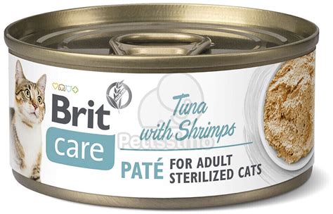 Brit Care Katze Adult Sterilized Thunfisch mit Garnelen Nassfutter 70g ...