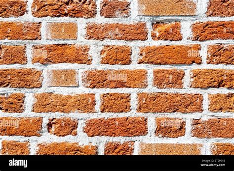 Old Weathered Red Brick Wall As Background Bricks Masonry With Seams