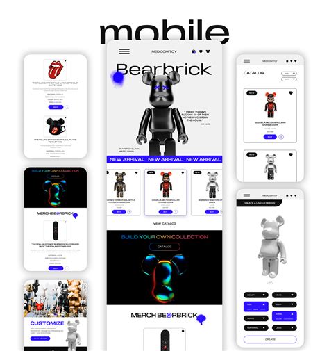 Bearbrick-интернет-магазин on Behance
