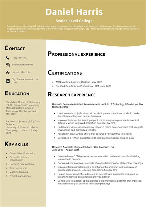 College Resume Templates and Examples for 2025 - ResumeTemplates.com