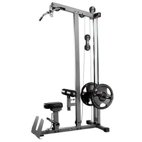 Lat Pull Down And Low Row Cable Machine With High And Low Pulley Stations Plate Loaded Cable