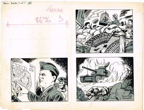 Lot Art Bande Dessinee Ensemble De 2 Planches De Lot 100