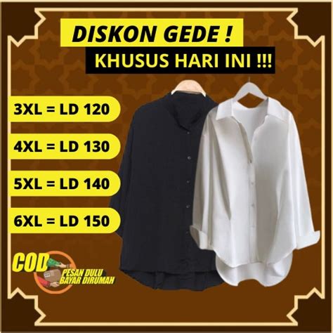 Jual Baju Atasan Kemeja Kameja Krmeja Kmeja Wanita Hitam Polos Lengan