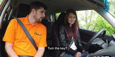 FAKEHUB Public Babe Outdoor Fucked In The Car By Driving Instructor Tnaflix