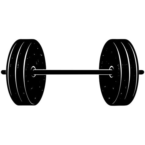 barbell black silhouette illustration 48264523 Vector Art at Vecteezy