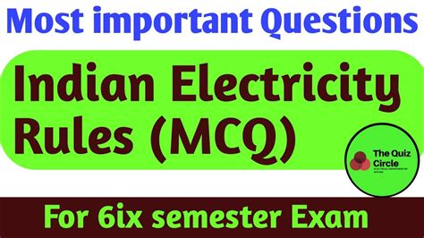 MCQ ON IE Rule 1956 Most Important Question For 6ix Semester Exam