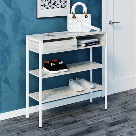 Обувница WOODSTEEL 90х90х30 лофт//_1, ЛДСП, Металл, 90x30x90 см ...