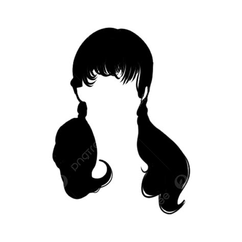 Long Black Hair Clipart Vector Womens Simulation Hairstyle Shaped Beautiful Long Hair Ladies