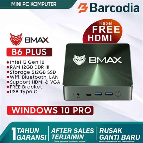 jual mini pc bmax   intel core  gb nvme windows  pro