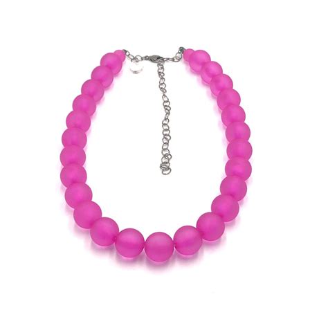 Hot Pink Necklace Etsy