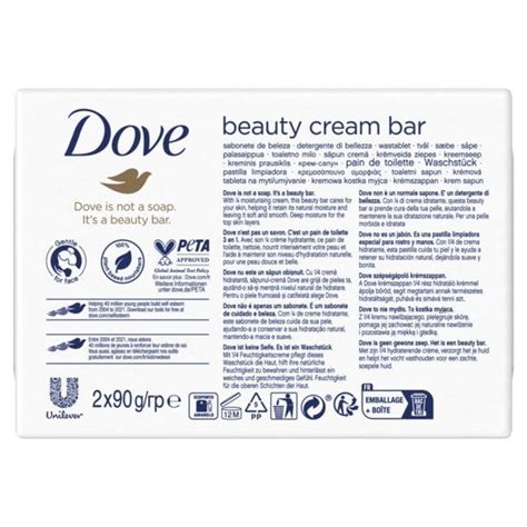 Dove Orginal Moisturising Soap Beauty Cream Bar 2 X 90g In 2024