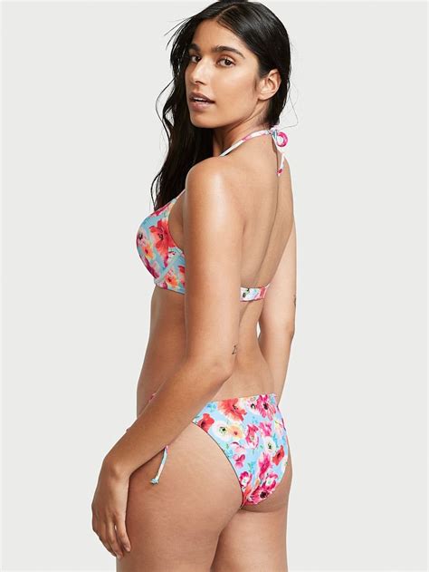 Essential Yandan Bağlamalı Cheeky Bikini Altı Mavi Çiçekli VS26432286