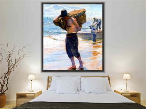 Artwork Replica Fishermen 1 by José Mongrell Torrent 1870 1937 Spain