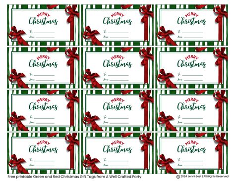 Christmas T Tag Printable Fanny Printable