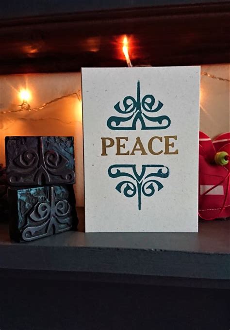 Peace Christmas Card | Letterpress | The Smallprint Company