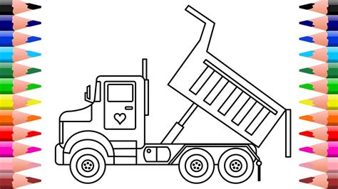 Flatbed Truck Coloring Pages