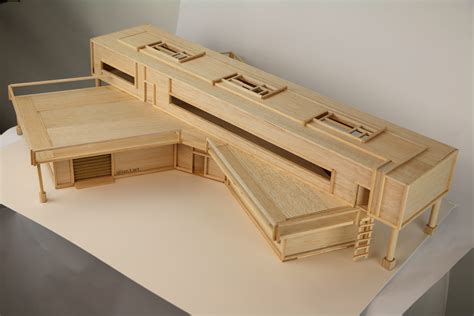 Balsa wood model of a house I designed : r/woodworking