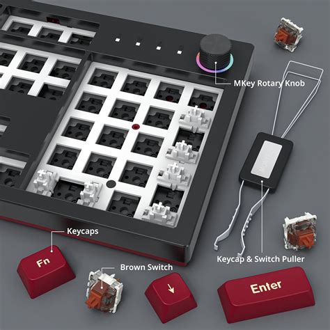 Montech Mkey Mechanical Gaming Keyboard Customizable Rgb Led Premium Mda Profile Pbt Keycap Hot