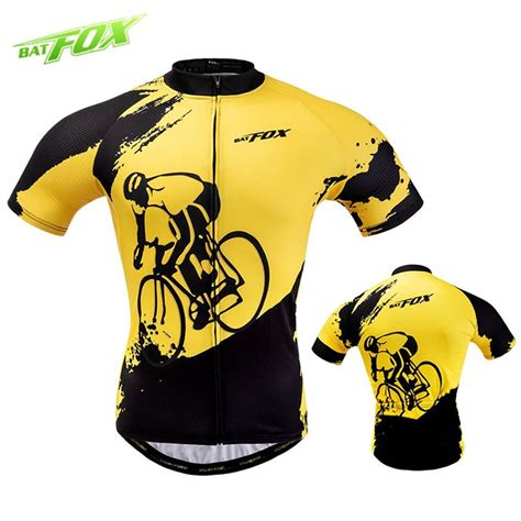 Batfox Camiseta De Manga Corta De Ciclismo Para Hombre Anti Pilling