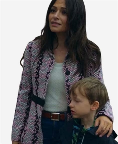 Sex Life S02 Sarah Shahi Pink Wool Coat Jacket Era