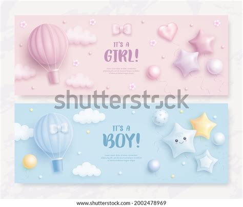 Set Baby Shower Invitation Cartoon Hot Stock Vector Royalty Free Shutterstock