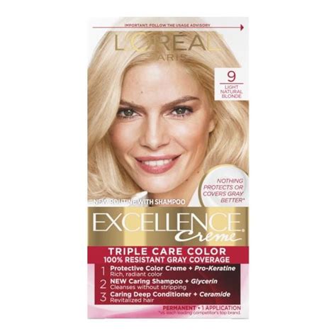 L Oreal Paris Excellence Creme Permanent Triple Care Hair Color Light Natural Blonde Publix
