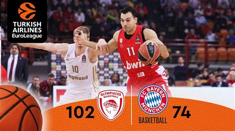 Olympiakos Bayern Münih 94 75 Maç Özeti EuroLeague 28 Hafta