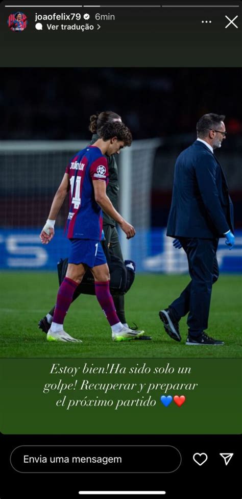 Após sair do jogo lesionado João Félix esclarece Foi só um golpe