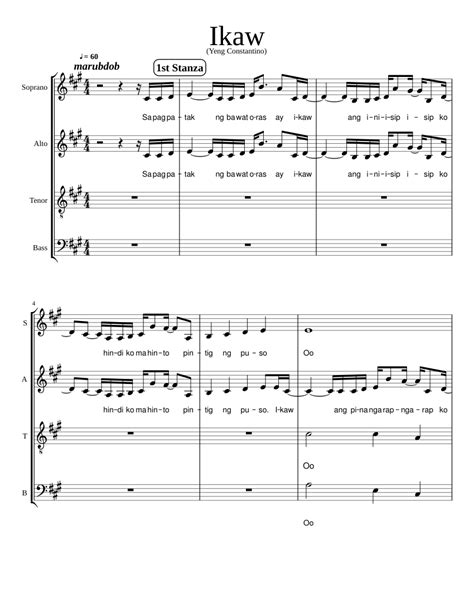 Ikaw Yeng Constantino Satb Choir Sheet Music For Piano Download