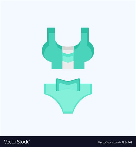 Icon Bikini Related To Hawaii Symbol Flat Style Vector Image