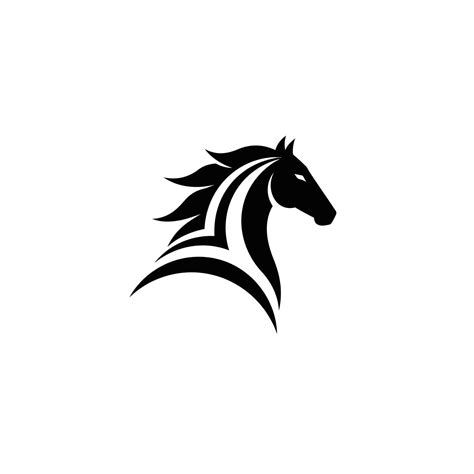 Black and white horse head logo design 71583238 Vector Art at Vecteezy